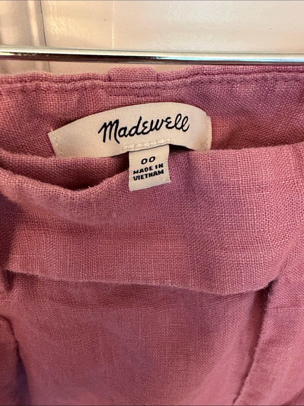 Madewell Dusty Rose Linen Vest & Pants Set - Picture 6 of 9